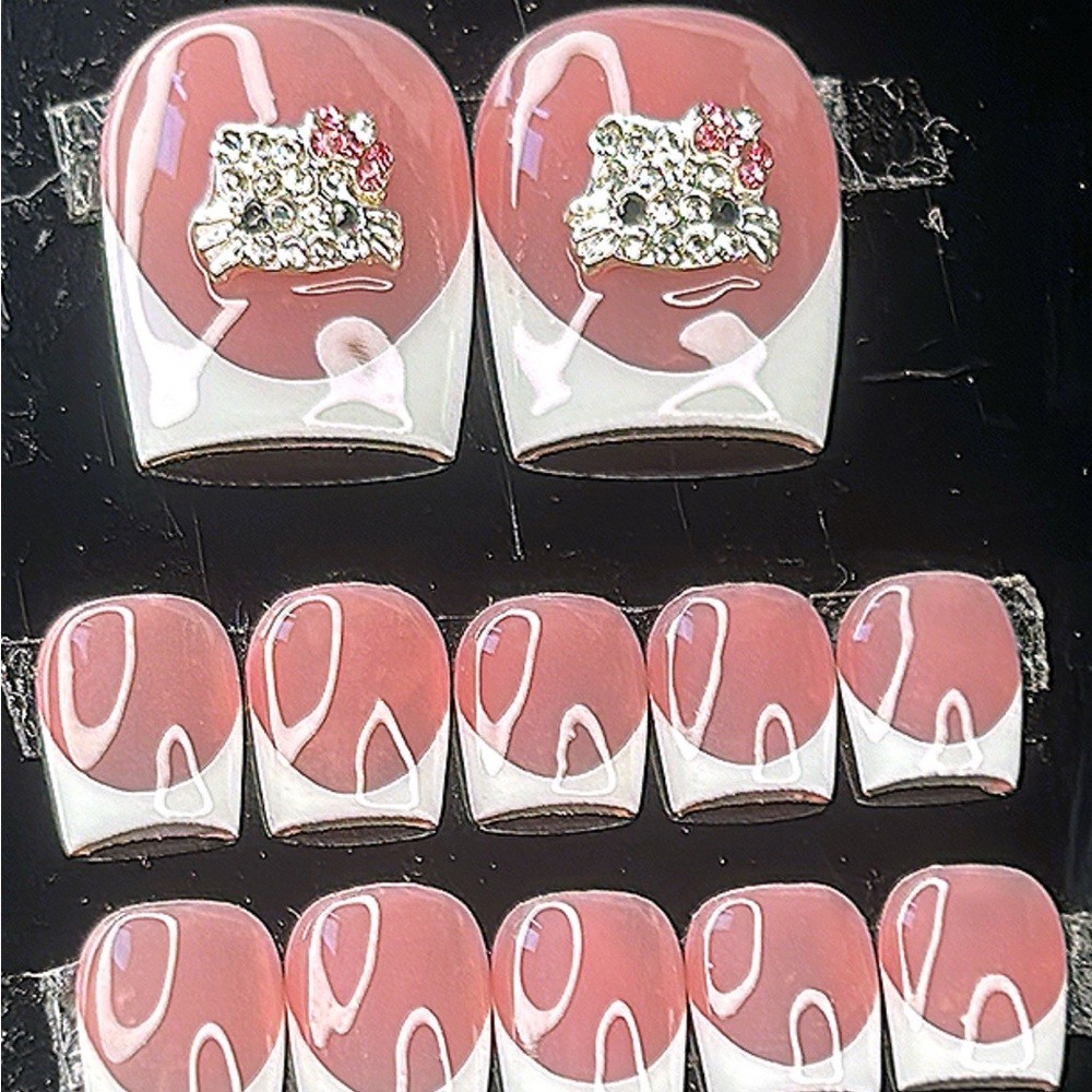 Hello Kitty press on toes